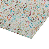 Planche À Découper Points de couleur et Motif circulaire + votre text (Coin)