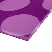 Planche À Découper Points de polka violets et orchidées (Coin)