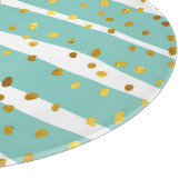 Planche À Découper Points d'or et rayures : Motif élégant (Coin)