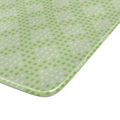 Planche À Découper Points verts plats et Motif ovale (Coin)