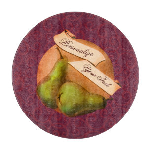 Planche À Découper Poires Vintages personnalisées Retro Vieux École F