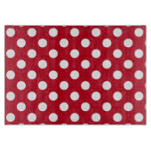 Planche À Découper pois blancs en rouge (Devant)