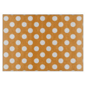 Planche À Découper Pois blancs sur ambre (Devant)