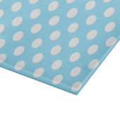Planche À Découper Pois blancs sur bleu pâle (Coin)