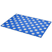 Planche À Découper Pois blancs sur bleu royal (Coin)