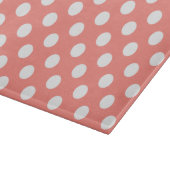 Planche À Découper Pois blancs sur la pêche (Coin)