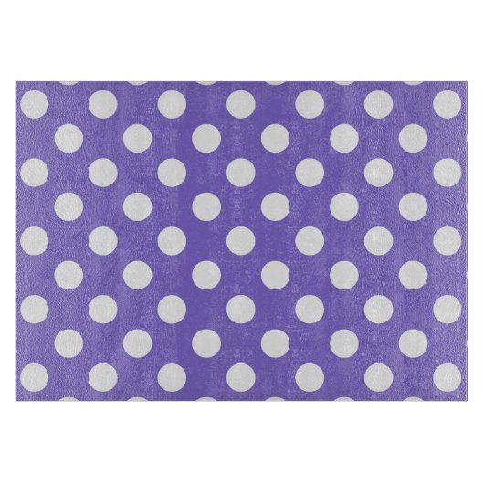 Planche À Découper Pois blancs sur perwinkle (Devant)