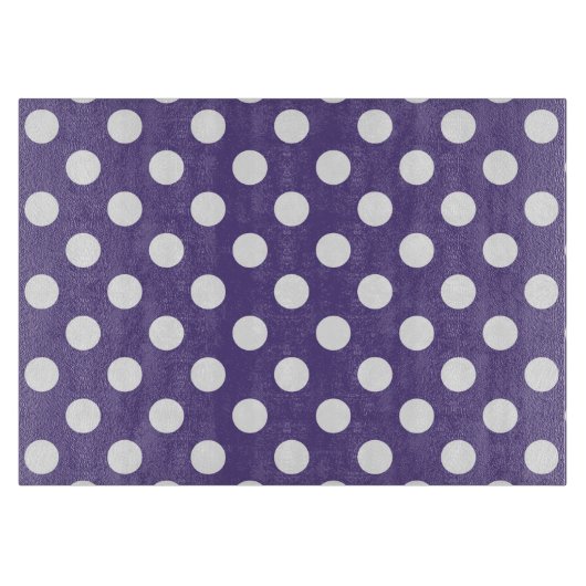 Planche À Découper Pois blancs sur ultra violet (Devant)