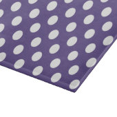 Planche À Découper Pois blancs sur ultra violet (Coin)