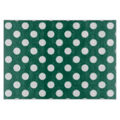 Planche À Découper Pois blancs sur vert sauge (Devant)