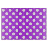Planche À Découper Pois blancs sur violet clair (Devant)