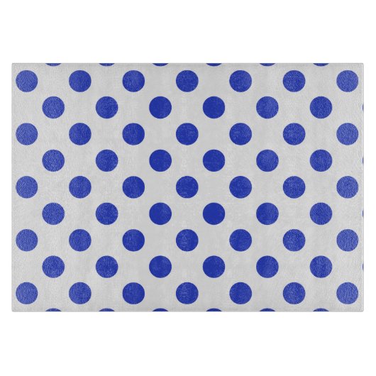 Planche À Découper Pois bleu royal (Devant)