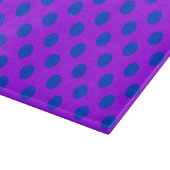 Planche À Découper Pois bleus sur violet (Coin)