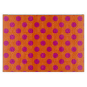 Planche À Découper Pois Fuchsia orange (Devant)