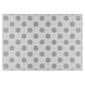 Planche À Découper Pois gris sur blanc (Devant)