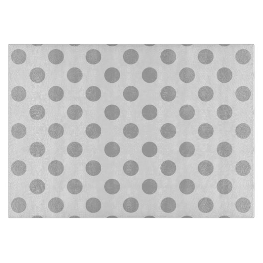 Planche À Découper Pois gris sur blanc (Devant)