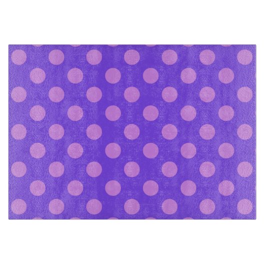 Planche À Découper Pois Lilac sur periwinkle (Devant)