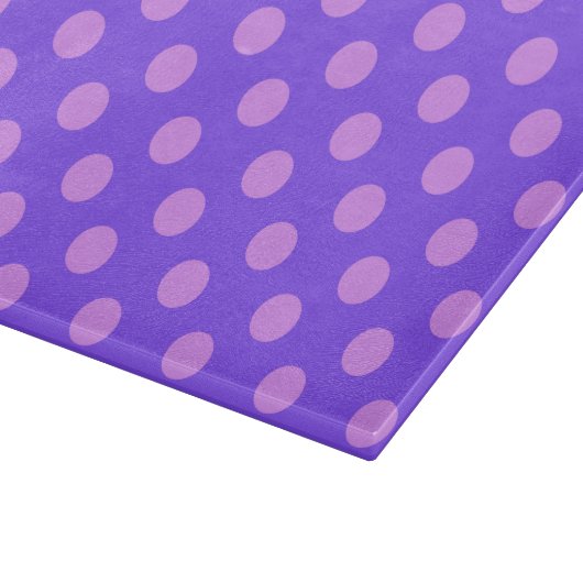 Planche À Découper Pois Lilac sur periwinkle (Coin)