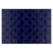 Planche À Découper Pois noirs sur bleu marine (Devant)