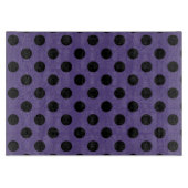 Planche À Découper Pois noirs sur ultra violet (Devant)