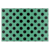 Planche À Découper Pois noirs sur vert menthe (Devant)