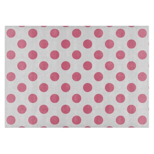Planche À Découper Pois rose et blanc (Devant)