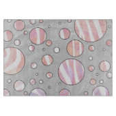 Planche À Découper Pois rose et blanc Zebra (Devant)