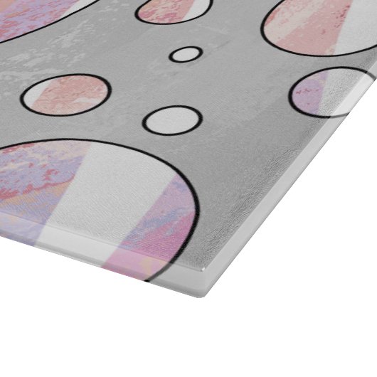 Planche À Découper Pois rose et blanc Zebra (Coin)