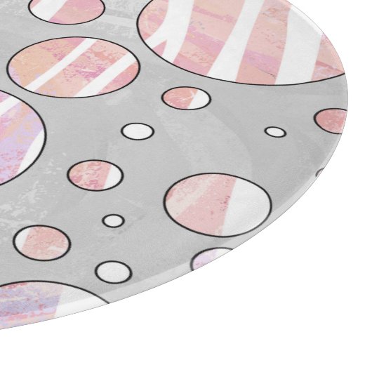 Planche À Découper Pois rose et blanc Zebra (Coin)