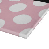 Planche À Découper Pois roses, Motif Pointe Polka, Votre Nom (Coin)