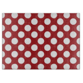 Planche À Découper Pois rouges, Motif à points polka, points, pointil (Devant)