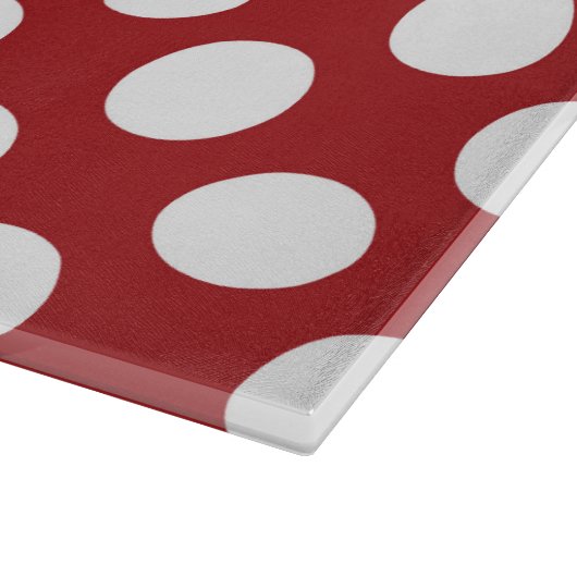 Planche À Découper Pois rouges, Motif à points polka, points, pointil (Coin)