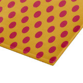 Planche À Découper Pois rouges sur jaune (Coin)