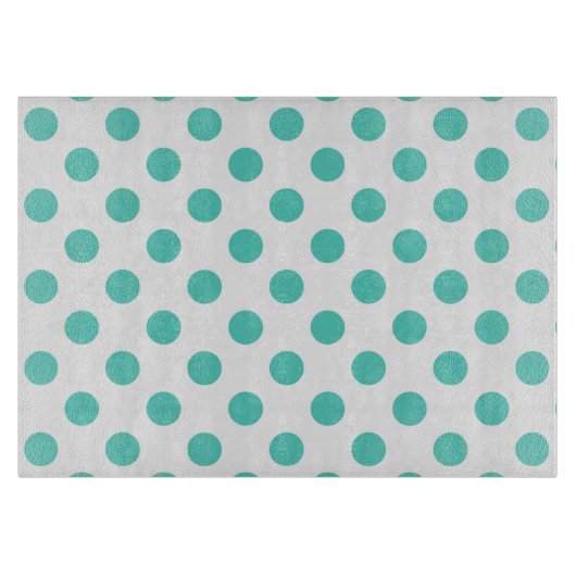 Planche À Découper Pois turquoise (Devant)