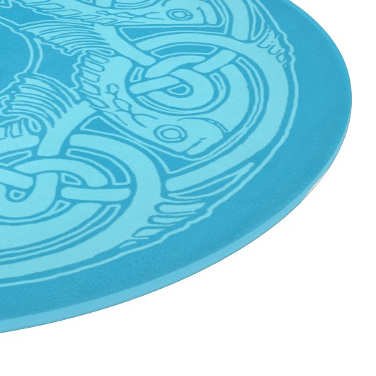 Planche À Découper Poisson à nouer celtique en bleu (Coin)