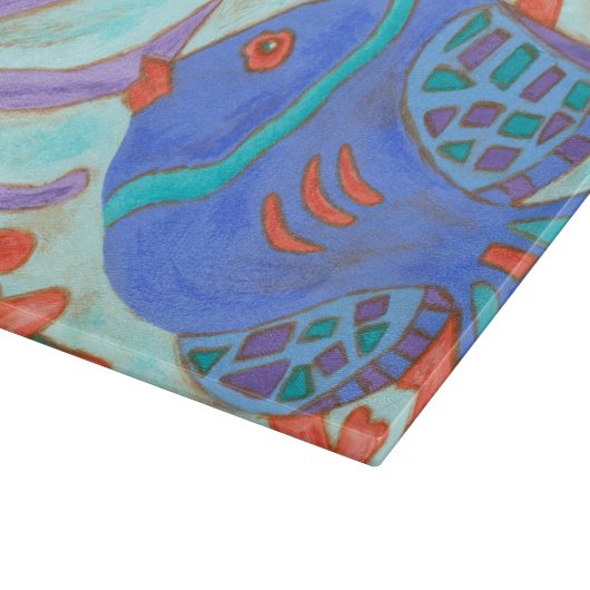 Planche À Découper Poisson de couleur pop (Coin)