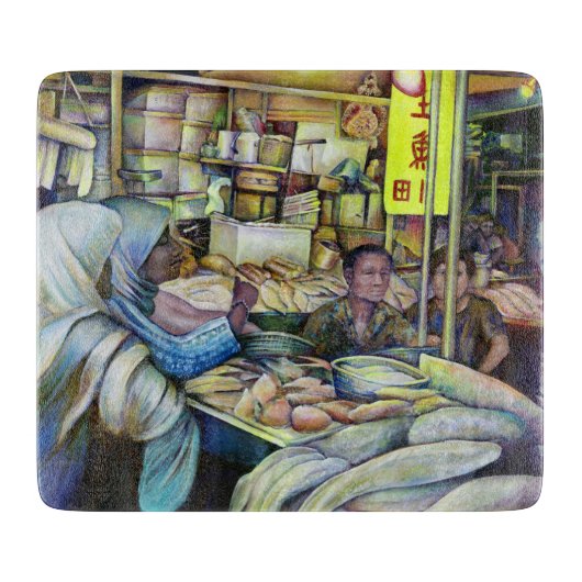 Planche À Découper Poisson fin frais du vendredi, Singapour (Devant)