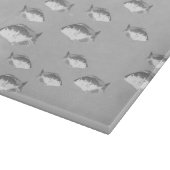 Planche À Découper Poisson gris monochrome (Coin)