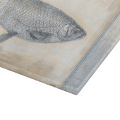 Planche À Découper Poisson gris sur Arrière - plan beige (Coin)