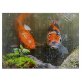 Planche À Découper Poisson Koi dans un étang (Devant)