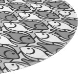 Planche À Découper Poisson moderne du milieu du siècle, gris, blanc e (Coin)