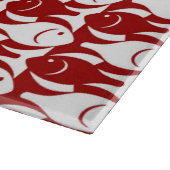 Planche À Découper Poisson moderne du milieu du siècle, rouge foncé e (Coin)