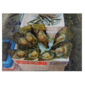 Planche À Découper Poissons de moules géantes Tsukiji, Tokyo, Japon (Devant)