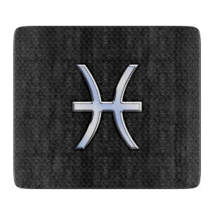 Planche À Découper Poissons modernes signe Zodiac serpent noir style 