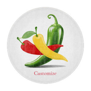 Planche À Découper Poivrons verts rouges chili Thunder_Cove