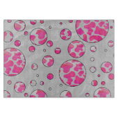 Planche À Découper Poka Dot Vache rose et blanc (Devant)