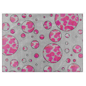 Planche À Découper Poka Dot Vache rose et blanc (Devant)