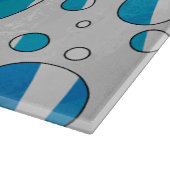 Planche À Découper Polka blanc et bleu Zebra (Coin)