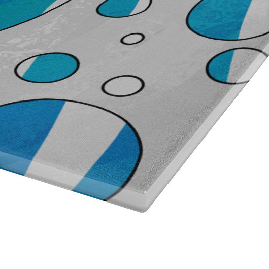 Planche À Découper Polka blanc et bleu Zebra (Coin)