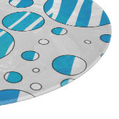 Planche À Découper Polka blanc et bleu Zebra (Coin)